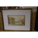 Early 20th century English School, watercolour, "Southover High Street, Lewes", 17 x