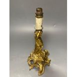 A 19th century ormolu figural lamp stem, 21cm excluding light fittingCONDITION: Good condition
