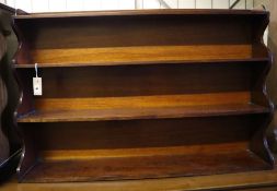 A Victorian mahogany graduated bookcase, width 107cm depth 20cm height 72cmCONDITION: Good
