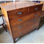 A Regency mahogany straight front chest of five drawers, width 107cmCONDITION: Top slightly