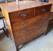 A Regency mahogany straight front chest of five drawers, width 107cmCONDITION: Top slightly
