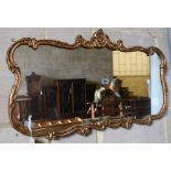 A gilt frame wall mirror, width 88cm