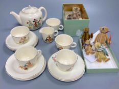 A Beswick Walt Disney 15-piece child's tea service and six small and miniature collectors' teddy