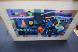 Harvey Daniels (1936-2013), watercolour, Green Circle, signed and dated '96, 66 x 100cm.CONDITION: