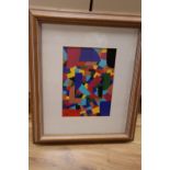 20th century gouache, Abstract, initialled 'OF',19 x 13cmCONDITION: Good clean condition.