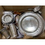 A quantity of Continental pewter tablewareCONDITION: Structurally good; all items cleaned and