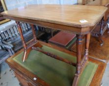 A Victorian Aesthetic period mahogany occasional table, width 105cmCONDITION: Top rather faded