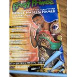 London Arena boxing posters: Prince Naseem Hamed v Manuel Calvo., March and May, 2002, 152 x