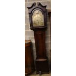 A George III oak thirty hour longcase clock, by Blacket Wallace of Brampton, height 240cm