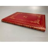 Lindsay family, 1866 red and gilt tooled calf bound, hand written, poem and drawingsCONDITION: