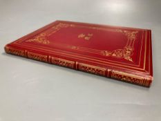 Lindsay family, 1866 red and gilt tooled calf bound, hand written, poem and drawingsCONDITION: