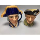 A Royal Doulton Lord Nelson character jug, Royal Doulton Monty character jugCONDITION: Good