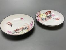 A pair of Soviet Union porcelain dishes dated 1922, 13.5cmCONDITION: Good condition