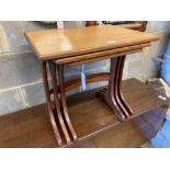 A nest of three G plan teak occasional tables, width 56cm