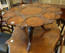 A George III mahogany supper table, now cut down, width 72cm height 42cmCONDITION: Dramatically