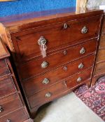 A Regency mahogany secretaire chest, width 90cm depth 44cm height 105cmCONDITION: Overall of good