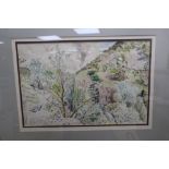 Guy Mallett (1900-1973), View of Cheddar Gorge, signed and dated 8/48, watercolour, 31 x