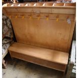 A "Community" furniture child's coat and shoe rack, length 125cm height 120cmCONDITION: Minor