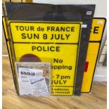 Tour de France Interest (UK), Sunday 8 July 2007, including road signs and printed ephemera