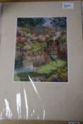 R. A. Stone (20th century), 'Rock Garden' and 'Lost', signed, watercolour and four other small