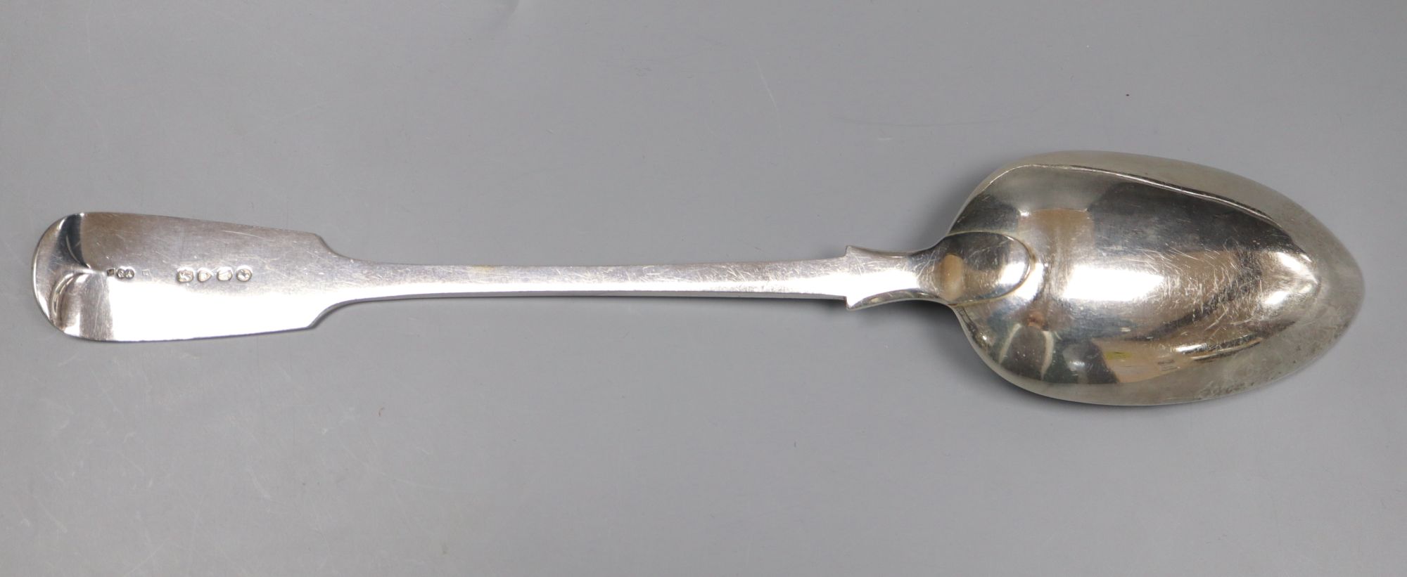 A Victorian silver fiddle pattern basting spoon, George Adams, London, 1876, 30.5cm, 4.5oz. - Image 2 of 3