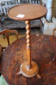 A late Victorian mahogany dish top torchere, height 71.5cmCONDITION: Overall good condition.