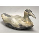 An American Eider decoy duck, length 39cmCONDITION: Back of head paint work has chipped revealing