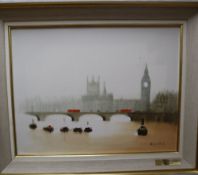 Anthony Robert Klitz (1917-2000), Westminster Bridge, 1972, oil on canvas, signed, 34 x