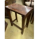 A nest of three Edwardian inlaid mahogany occasional tables, width 54cmCONDITION: A little dirty and