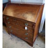 A Georgian mahogany bureau, width 100cmCONDITION: Overall a little faded with scuffs, scratches