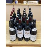 Mixed red wines, including Saint-Estephe Chateau Vieux Coutelin 2000 (12 bottles), M. Chapoutier