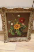 Albert G. Williams, oil on canvas, Still life of flowers in a vase, signed, 30 x 22cmCONDITION: