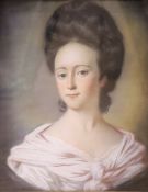 English School c.1900, pastel, Portrait of a Jane Spelman (1749-1821), 54 x 45cm