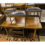 A teak dining suite by A. H. McIntosh & Co. Ltd, Kirkcaldy comprising extending table, set of chairs