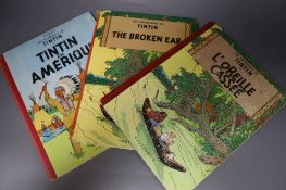 Herge (Remi, George Prosper), Three Works - Les Adventures of Tintin, L'Oreille Casse, pictorial