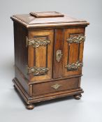 A French mahogany cigar cabinet, c.1900, height 34cm