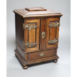 A French mahogany cigar cabinet, c.1900, height 34cm