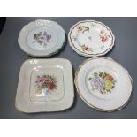 Nine 19th century English and Continental porcelain dessert dishesCONDITION: All stained and marked,