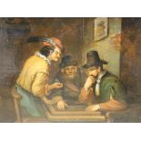 19th century German School, oil on zinc, 17th century tavern interior, 15 x 20cmCONDITION: A