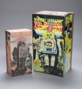 Alps, Japan, a Television Spaceman Robot (later issue) and an SH Horikawa Gear Robot, boxed and in