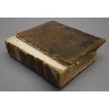 Bible in English - The Bible, 2 works in 1 vol, qto, contemporary calf, very worn and scuffed,