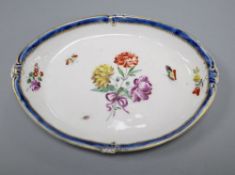 A Cozzi porcelain oval dish or stand, c.1775, 18cm, ex Klaber & Klaber, 18cmCONDITION: