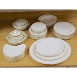 A Spode white and gilt dinner service and associated dinner waresCONDITION: eight dinner plates -