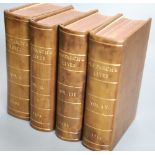 Plutarch - Plutarchs Lives, 4 vols (of 5), 8vo, rebound brown calf with gilt lettering by Brian