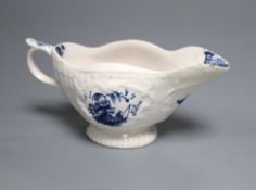 An English porcelain cream boat, probably Isleworth, c.1765-75, length 12.5cm