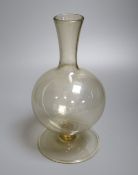 A late 19th century historismus glass carafe, possibly Salviati after a 16th century design, 24.