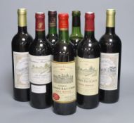 Seven bottles of red wine: Chateau Cassagne Haut Canon, Canon-Fronsac 1972, 1990 and 1999 (3),