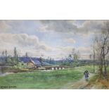 George Stratton Ferrier (1852-1912), watercolour, St Croix, Guingamp, initialled and dated '97, 22 x