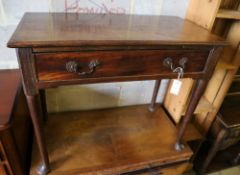 A George III mahogany side table, width 86cm depth 45cm height 70cm