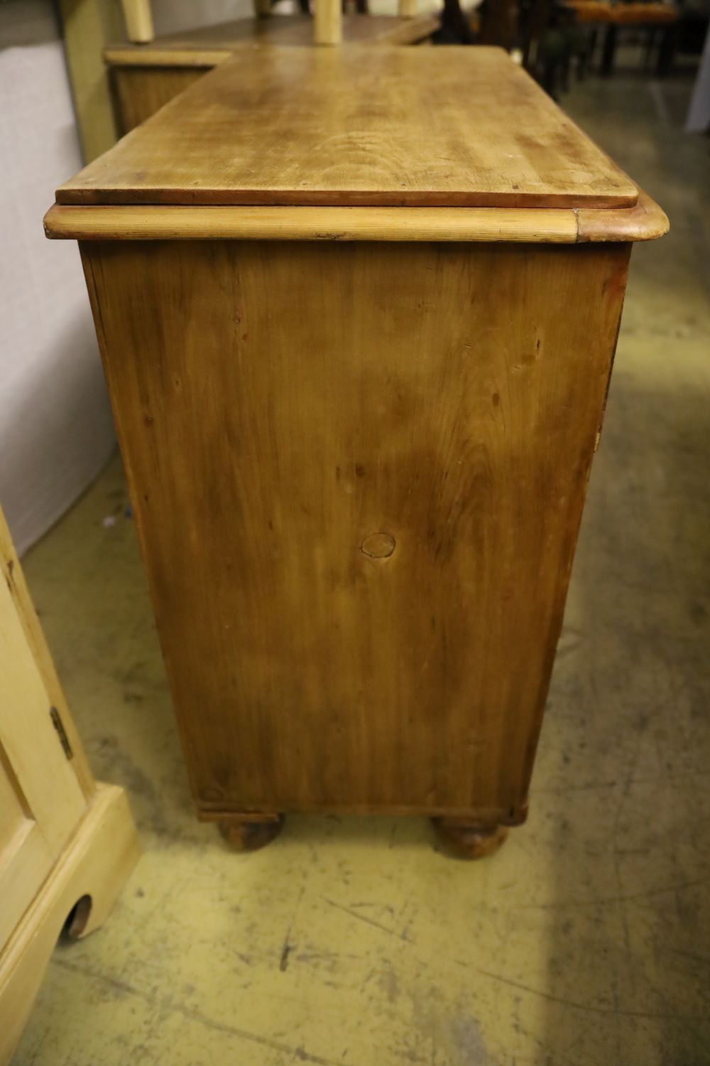 A Victorian pine chest, width 89cm depth 42cm height 81cm - Image 3 of 3